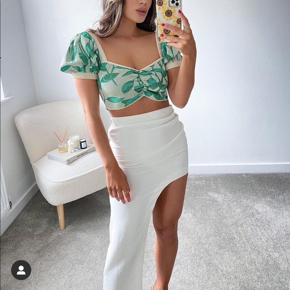 Zara Asymmetric Linen Blend Skirt - Picture 10 of 14